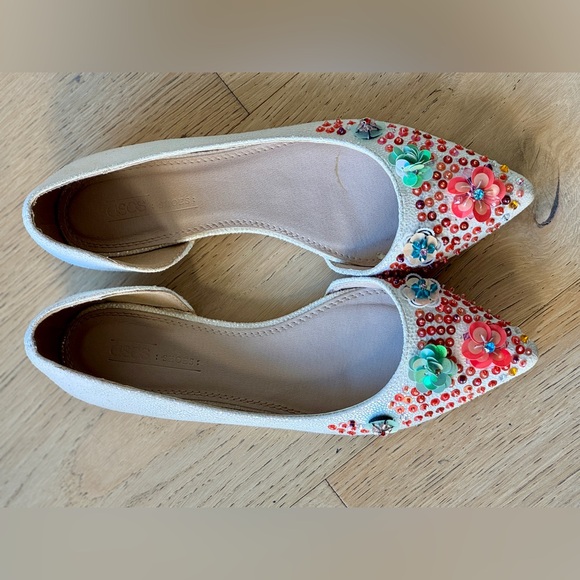 ASOS White embellished flat shoes - Size 9 - Picture 6 of 7